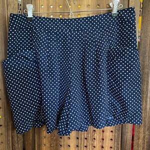 Just Ginger Navy and White Polk Dot Shorts Size Large Pin Up Retro Coquette